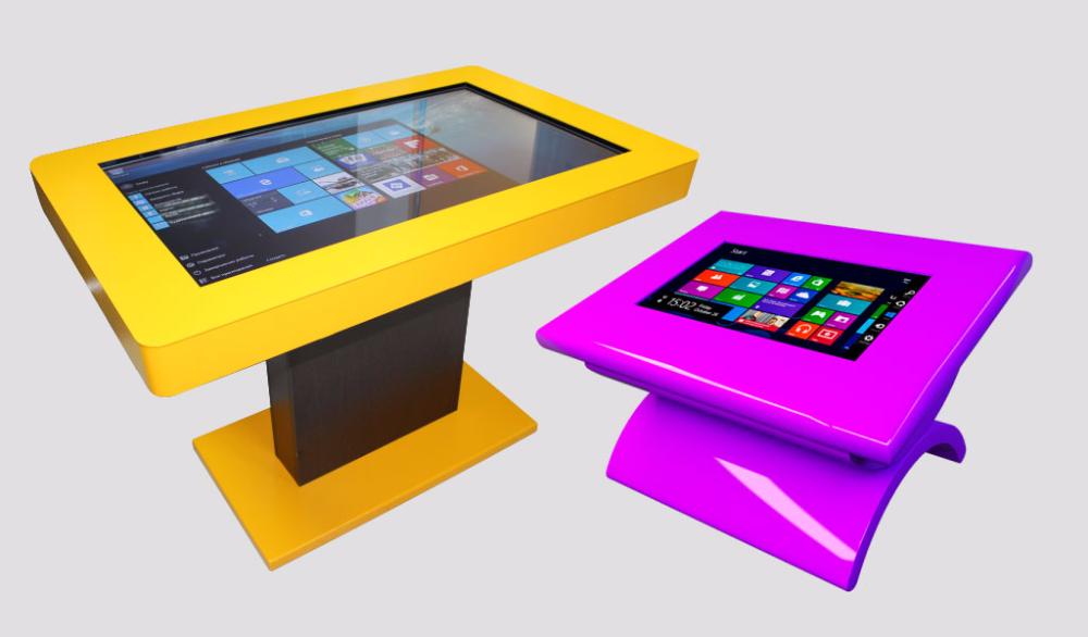Разноцветные интерактивные столы